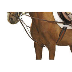 Rênes allemandes HKM avec boucles en inox Noir Rênes allemandes HKM avec boucles en inox Noir