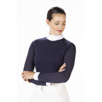 Polo de concours Monaco manches longues HKM Bleu foncé Polo de concours Monaco manches longues HKM Bleu foncé
