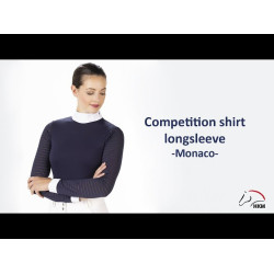 Polo de concours Monaco manches longues HKM Bleu foncé Polo de concours Monaco manches longues HKM Bleu foncé