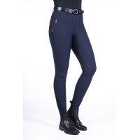 Pantalon Equine Sports Style fond intégral en silicone HKM Bleu foncé Pantalon Equine Sports Style fond intégral en silicone HKM Bleu foncé