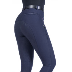 Pantalon Equine Sports Style fond intégral en silicone HKM Bleu foncé Pantalon Equine Sports Style fond intégral en silicone HKM Bleu foncé