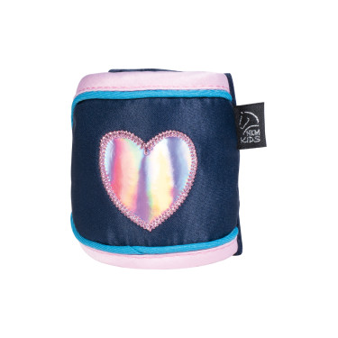 Polobandages Funny Horses Hearts HKM Donkerblauw