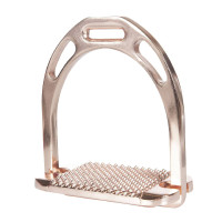 Étriers en aluminium Space HKM 1 paire Or rose Noir Étriers en aluminium Space HKM 1 paire Or rose Noir