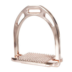 Étriers en aluminium Space HKM 1 paire Or rose Noir Étriers en aluminium Space HKM 1 paire Or rose Noir