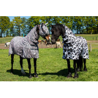 Couverture anti-mouches Cow HKM Noir / blanc Couverture anti-mouches Cow HKM Noir / blanc