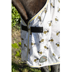 Couverture anti-mouches Bee HKM Blanc / jaune Couverture anti-mouches Bee HKM Blanc / jaune