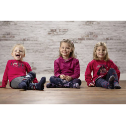 Lange mouwen T-shirt Love Horses HKM kind Kers Rood