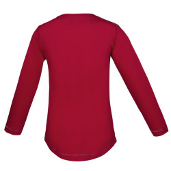 Lange mouwen T-shirt Love Horses HKM kind Kers Rood