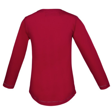 Lange mouwen T-shirt Love Horses HKM kind Kers Rood