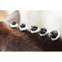 Elastiques à natter HKM Crystal Blanc Elastiques à natter HKM Crystal Blanc