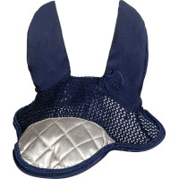 Bonnet anti-mouches Golden Queen Style HKM Bleu foncé / doré Bonnet anti-mouches Golden Queen Style HKM Bleu foncé / doré