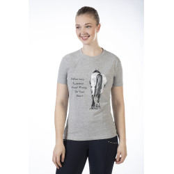 T-shirt Horses leaves Hoofprints HKM Gris clair / mélange T-shirt Horses leaves Hoofprints HKM Gris clair / mélange