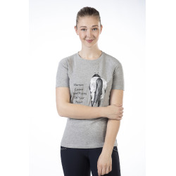 T-shirt Horses leaves Hoofprints HKM Gris clair / mélange T-shirt Horses leaves Hoofprints HKM Gris clair / mélange