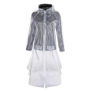 Transparante regenjas met rugsplit HKM Transparante regenjas met rugsplit HKM