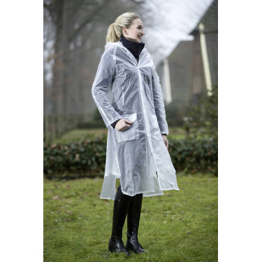 Transparante regenjas met rugsplit HKM Transparante regenjas met rugsplit HKM