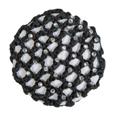 Résille avec pierres brillantes HKM Noir