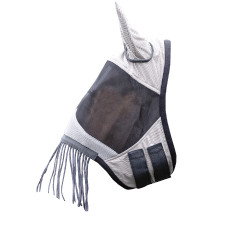 Masque anti-mouches Fringes HKM Argenté / gris
