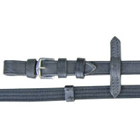 Rênes HKM en cuir Noir