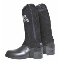 Mini Chaps HKM Kids imitatie nubuck geweven deel Zwart Mini Chaps HKM Kids imitatie nubuck geweven deel Zwart