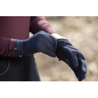 Gants Polar rembourré en polaire HKM Bleu foncé
