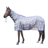 Couverture anti-mouches Stars Combo HKM Gris / noir Couverture anti-mouches Stars Combo HKM Gris / noir