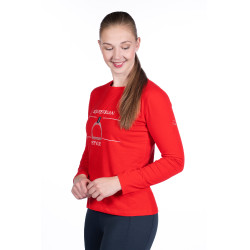 Polo met lange mouwen Equine Sports Style HKM Rood