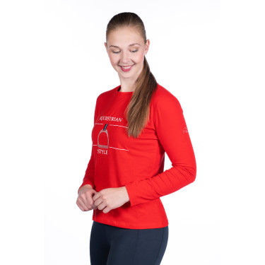 Polo met lange mouwen Equine Sports Style HKM Rood