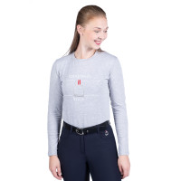 Polo à manches longues Equine Sports Style HKM Rouge Polo à manches longues Equine Sports Style HKM Rouge
