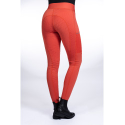Legging Savona Style fond intégral en silicone HKM Rouge Legging Savona Style fond intégral en silicone HKM Rouge