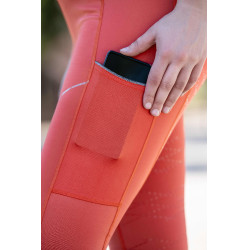 Legging Savona Style fond intégral en silicone HKM Rouge Legging Savona Style fond intégral en silicone HKM Rouge