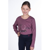 Polo à manches longues HKM Alva Print Lilas Bleu Polo à manches longues HKM Alva Print Lilas Bleu