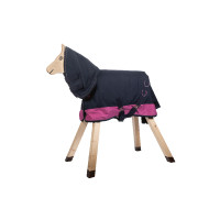 Waterdichte deken HKM Funny Horses Fuchsia / marineblauw