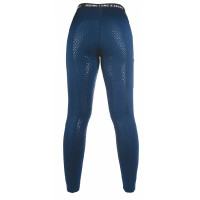 Legging Graz Style full grip silicone HKM Bleu foncé / corail fluo