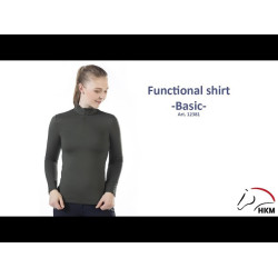 T-shirt technique HKM Basic manches longues Vert foncé