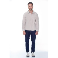 Fluwelen overhemd Harcour Shavi heren Ivoor Beige Fluwelen overhemd Harcour Shavi heren Ivoor Beige