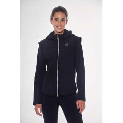 Veste bi-matières Harcour Hadar femme Noir