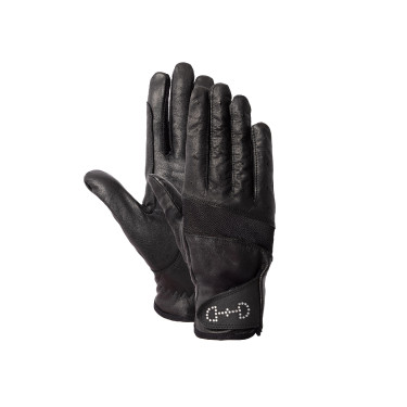 Leren en mesh handschoenen dames Horze Leren en mesh handschoenen dames Horze