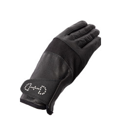 Leren en mesh handschoenen dames Horze Leren en mesh handschoenen dames Horze