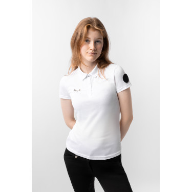 Polo fonctionnel à manches courtes Denise femme Horze Blanc Polo fonctionnel à manches courtes Denise femme Horze Blanc