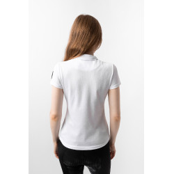 Functioneel poloshirt met korte mouwen Denise dames Horze Wit