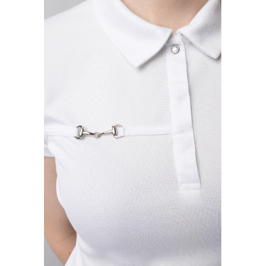 Polo fonctionnel à manches courtes Denise femme Horze Blanc Polo fonctionnel à manches courtes Denise femme Horze Blanc