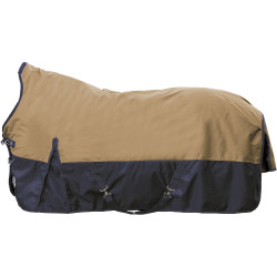 Couverture highneck HKM Winnipeg 1200D 200g Marron clair / bleu foncé