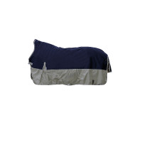 Couverture highneck HKM Winnipeg 1200D 200g Bleu foncé / gris clair Couverture highneck HKM Winnipeg 1200D 200g Bleu foncé / gris clair