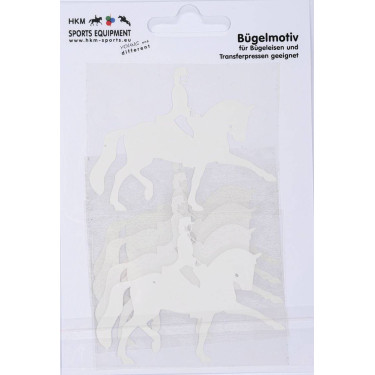 Motif thermocollant dressage HKM Blanc Motif thermocollant dressage HKM Blanc