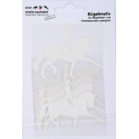 Strijkembleem dressuur HKM Wit