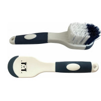 Tweegekleurde voetborstel T de T Marine / wit Blauw