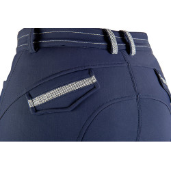 Softshell broek Elegance Style siliconen kniestukken HKM Donkerblauw
