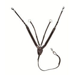 Collier de chasse avec élastique large HKM Noir