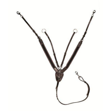 Jachtmartingaal met brede elastiek HKM Zwart