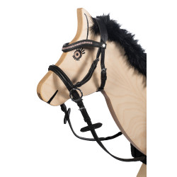 Bitloze hoofdstel Funny Horses, voor houten paarden HKM Zwart / fuchsia